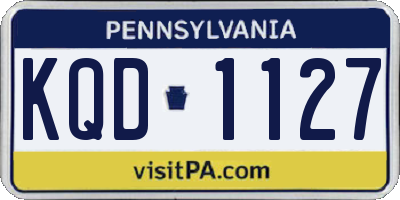 PA license plate KQD1127
