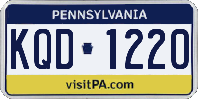 PA license plate KQD1220
