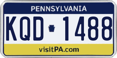 PA license plate KQD1488