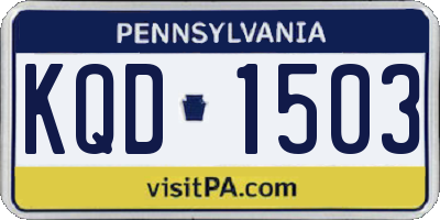 PA license plate KQD1503