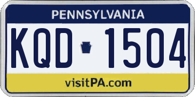 PA license plate KQD1504