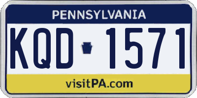 PA license plate KQD1571
