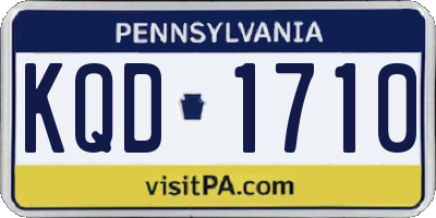 PA license plate KQD1710