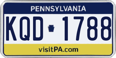 PA license plate KQD1788