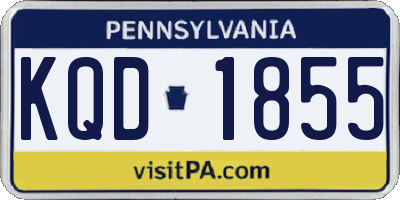 PA license plate KQD1855