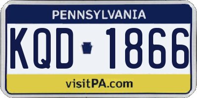 PA license plate KQD1866