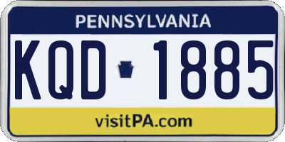 PA license plate KQD1885