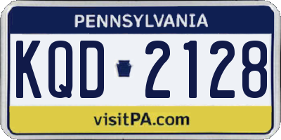 PA license plate KQD2128