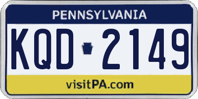 PA license plate KQD2149
