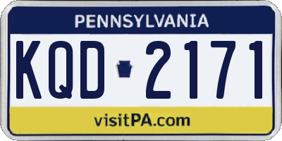 PA license plate KQD2171