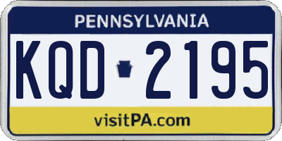 PA license plate KQD2195