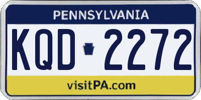 PA license plate KQD2272