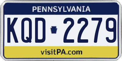 PA license plate KQD2279