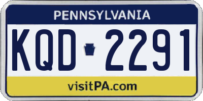 PA license plate KQD2291