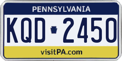 PA license plate KQD2450