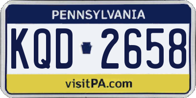PA license plate KQD2658