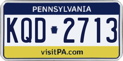 PA license plate KQD2713