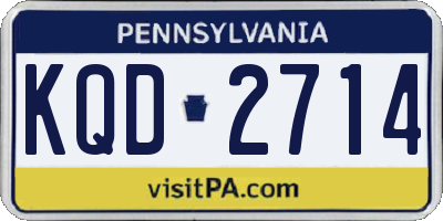 PA license plate KQD2714