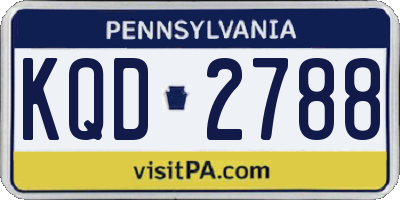 PA license plate KQD2788