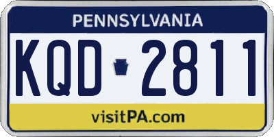 PA license plate KQD2811