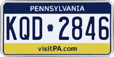 PA license plate KQD2846