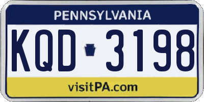 PA license plate KQD3198