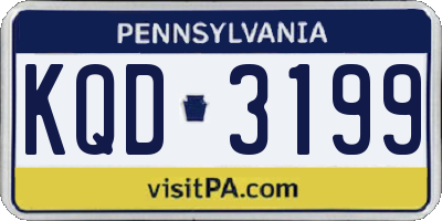 PA license plate KQD3199