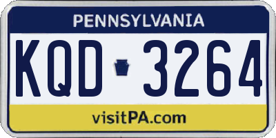 PA license plate KQD3264