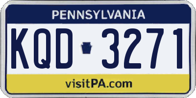 PA license plate KQD3271