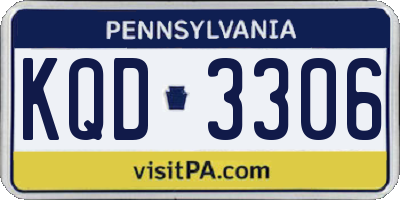 PA license plate KQD3306