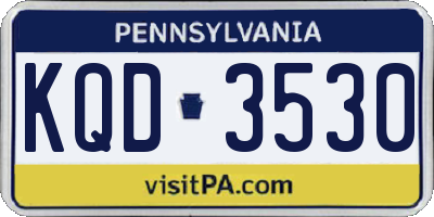 PA license plate KQD3530