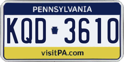 PA license plate KQD3610