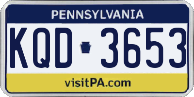 PA license plate KQD3653