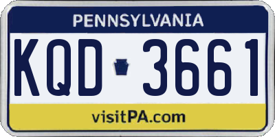 PA license plate KQD3661