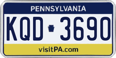 PA license plate KQD3690