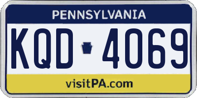 PA license plate KQD4069