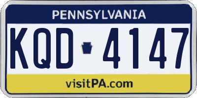 PA license plate KQD4147