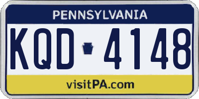 PA license plate KQD4148