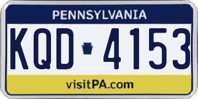 PA license plate KQD4153