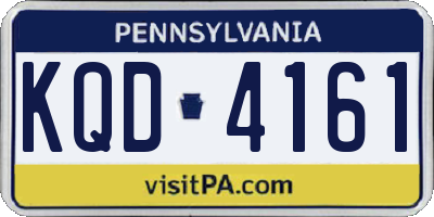 PA license plate KQD4161