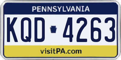 PA license plate KQD4263