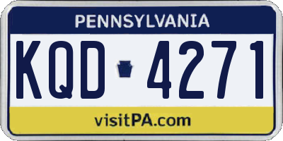 PA license plate KQD4271