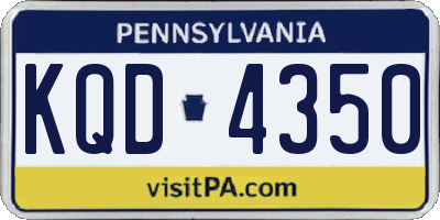 PA license plate KQD4350