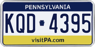 PA license plate KQD4395
