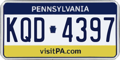 PA license plate KQD4397