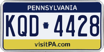PA license plate KQD4428