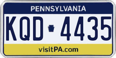 PA license plate KQD4435