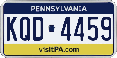 PA license plate KQD4459
