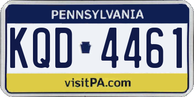 PA license plate KQD4461