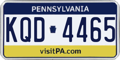 PA license plate KQD4465
